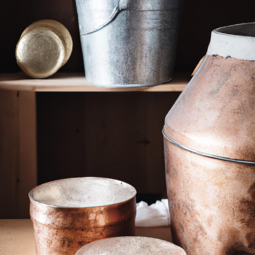 Atelier artisanal FromageLab avec planches en bois et ustensiles en cuivre, ambiance lumineuse douce, très détaillé